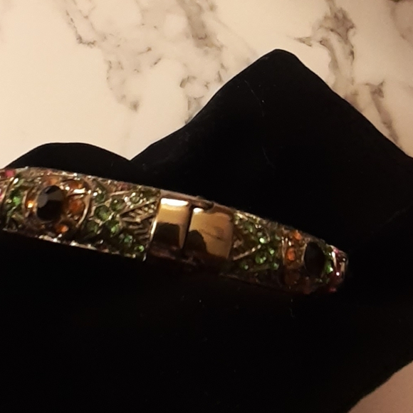 Vintage Heidi Daus cabochon bracelet bangle cuff - Picture 5 of 6